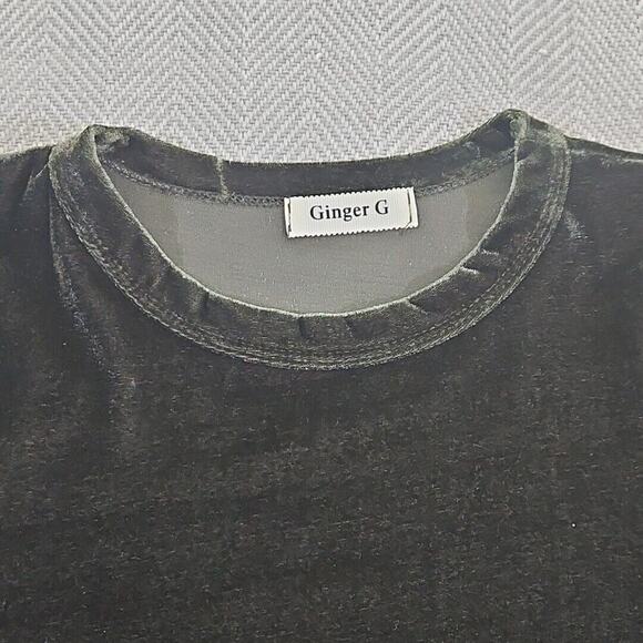 Ginger G Women’s Hunter Green Velvet Size Small A-line Dress Cottagecore Boho - Picture 3 of 14